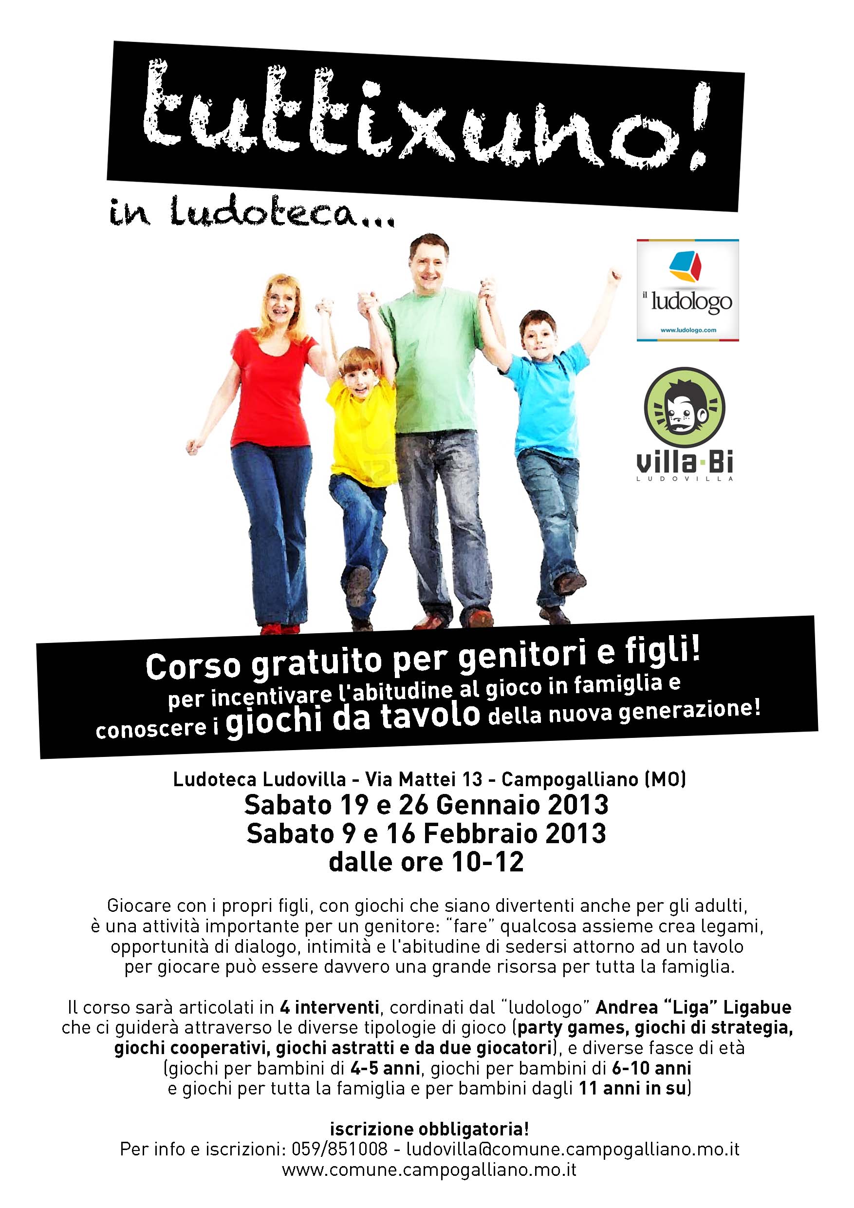 TuttuXUno: corso per genitori e figli